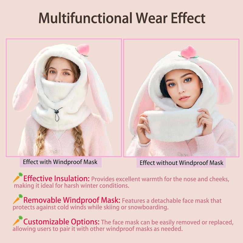 Soapjuice Ski Helmet Cover Removable Face Mask,Velvet Balaclava,Warm,Wind-Resistant for Skiing Snowboarding - Image 3